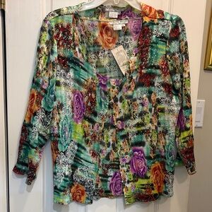 Alberto Makali Floral Twin Set Tank and Jacket